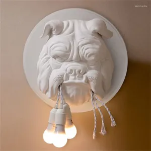 Lampy ścienne Temar Nordic Indoor Optora Nowoczesne kinkiety LED Kreatywny pies Kształt powieść do korytarza domowego foyer