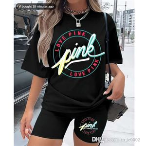 Women Tracksuits Two Pieces Set Designer 2024 New Large T-shirt Shorts Suit Sports Suits 5 Colours