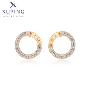 スタッドXuping Jewelry Fashion C5a I Charm Simple Gold Color Earrings for Women Girl Party Alloy Exity Gift X000463287 J240226