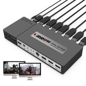 4K HDMI KVM Switch 4K60Hz Dela en uppsättning mustangentbordsskrivarutrustning.
