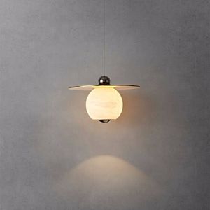 Spanish marble bedroom bedside pendant light simple and luxurious creative villa restaurant bar table pendant lamp