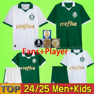 25 24 23 Palmeiras Dudu Futbol Formaları 2024 Ev Yeşil Breno Lopes Rony G.Gomez Gömlek D.Barbosa Lucas Lima G.Menino Mina G.veron Kids Kit Futbol Üniformaları