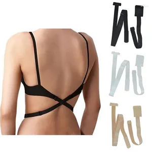 Bras 1 PC Mulheres Sutiã Ajustável Correias de Algodão Extensor Strap Low Back Backless Sexy Strapless Invisível Underwear Cinto de Conversão