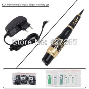 Guns CHUSE Permanent Makeup Eyebrow Rotary Tattoo Machine K04 Microblading Pen Kit EU or US Plugs