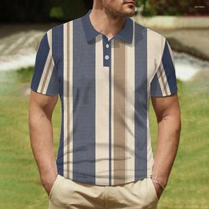 Herrpolos 2024 Polo skjortor Summer Button Up Tees Casual Male Clothing Holiday Man Golf Shirt 3D Print Short Sleeve Everyday Tops 5xl