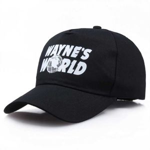 Ball Caps Waynes World Hat Marka Snap Button Button Baseball Cap Odpowiedni dla mężczyzn Kobiety Hip-Hop Bones Dadss HATS Kierowca ciężarówki i Cascade Homme J240226