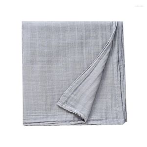 Filtar Lätt född baby spädbarn Muslin Gaze Cotton Swaddle Filt inpackning Badhanddukar andas Comfy