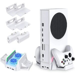 Xbox Serisi için Dobe S Çift Denetleyici Şarj Cihazı ile Dikey Soğutma Fanı Standı Xbox SS TYX-0663 240221 için Şarj Dock