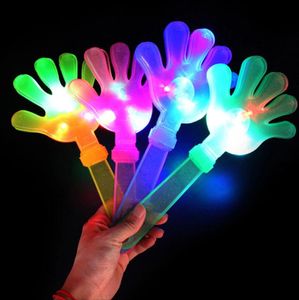 LED -lysande klappa leksak ljusfärgade fluorescerande händer som klappar enhet Konsertbuller Toys Halloween Game Props