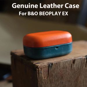 アクセサリーBO BEOPLAY EX CASE LUXURY REAL REATHERカスタムメイドの手作りカバーBluetoothイヤホンケースのための本物の革