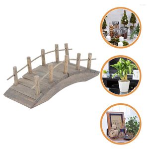 Садовые украшения, 2 шт., мини-деревянный арочный мост, практичное украшение дома, аксессуар для микро-сцены, миниатюрный для