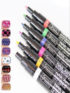 Nail Art Pen målning Designverktyg 16 Färger Valfritt ritningsgel Made Easy DIY Nail Tool Kit9386188