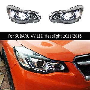 Car Styling Head Lamp Daytime Running Lights Streamer Turn Signal For SUBARU XV LED Headlight Assembly 11-16 High Beam Angel Eye Projector