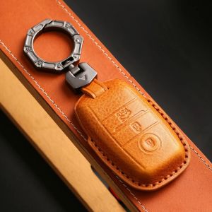 Luksusowe 3 przyciski Smart Key Cover FOB Skórzana obudowa samochodowa Klątka Klapowa Kia Optima Sorento Niro Soul Bierek Akcesoria