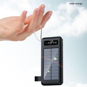 Solar PowerBank Slim Szybkie ładowanie kabla 10000 mAh 20000 mAh przenośna ładowarka solarna bank energii słonecznej do telefonu komórkowego