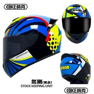 Capacetes de motocicleta Capacete resistente ao desgaste Motocross Moto Lente Anti Nevoeiro Visor Quatro Estações Ciclismo À Prova D 'Água Fl Drop Delivery Auto Otocp