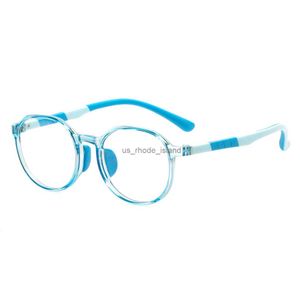 Okulary przeciwsłoneczne Ramy Przezroczyste TR90 Dzieci okulary Lekkie okrągłe małe dzieci okulary okularowe na recepty soczewki krótkowzroczność Presbyopia obiektyw