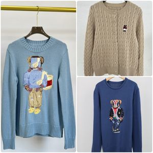 Sweater 2024 new autumn/winter fashion casual cartoon bear crew-neck college student age reduction sweater