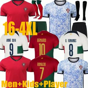 Portugal Club Full 24 25 B.Fernandes Soccer Jerseys National Team European Cup 24 25Bruno Fernandes Joao Felix Ronaldo Bernardo Diogo J. Joao Cancelo Football Shirt