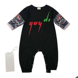 Macacões de bebê macacão menino menina crianças verão de alta qualidade mangas compridas roupas de algodão floral braço recém-nascido designer macacões drop entrega dhh4v