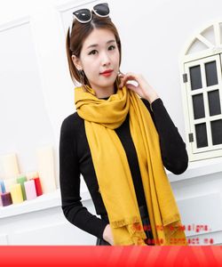 Designer Solid Color Joker Imitate Cashmere Men And Women Winter Thickening Keep Warm Shawl Tassels Annual Meeting Red Scarf4437664