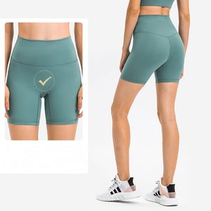 LL Shorts esportivos Hotty Hot Secagem rápida respirável cintura alta Nenhum transparente Calças de treino Roupas Shorts de ioga Dupes Push Up Running Casual Biker Gym Shorts Roupas