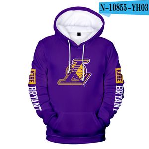 Herr- och kvinnors designer hoodie digitala tryck Kobe 3D plus ull långärmad hat casual modekläder