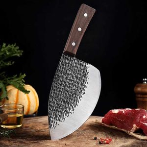 Coltelli da cucina Coltello da sfilettatura professionale martellato fatto a mano in acciaio inossidabile Coltello da cucina per rasatura per dividere la carne Mercato Vendita di coltelli per pesce in scala Q240226