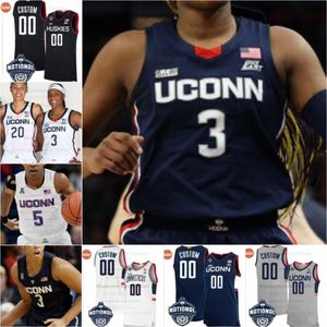 Benutzerdefinierte UConn Huskies College Basketball Jersey NCAA 23 Jayden Ross 24 Youssouf Singare 32 Donovan Clingan Herren Damen Jugend Kinder Trikots 2023 National Champions