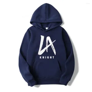 Erkek Hoodies Donanma La Knight Logo Külot Hoodie 2024 Moda Bahar Sonbahar Erkek Sweatshirt Sport Kadın Büyük Boy Kıyafetler Üstleri