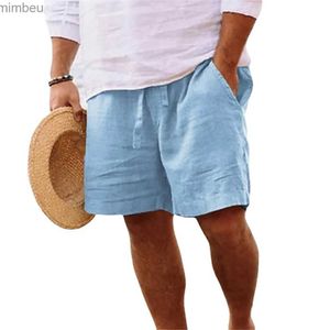 Męskie szorty 2023 Modna moda Nowe letnie męskie solidne krótkie krótkie spodenki oddychające spodnie plażowe bawełniane szorty sportowe 240226