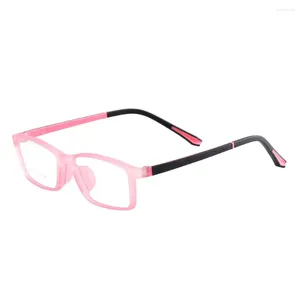 Sonnenbrillenrahmen Bunte Vollrand-Männer und Frauen TR90 Leichter rechteckiger Brillenrahmen für verschreibungspflichtige Gläser Myopie Progressiv