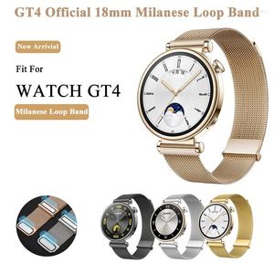 Assista Bands Original Light Gold Milanes Band para Huawei GT4 41mm Milanês 46mm Strap Official