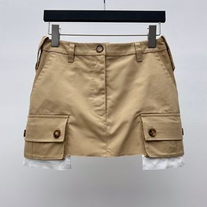 Miu Brand Designer Tracksuits Miu Logo Patchwork Lining Multi-Button Pockets Cotton Vest Half Skirts Two Piece Set Miu Top Denim Style Two-Piece Set 1727