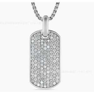 Desginer David Yurma Jewelry David Yurma Netclace Classic Chain Design David Necklace Popular Full Diamond Tag Pendant