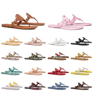 Tory Sandals Famous Designer Women Miller Slides Leather Pink  Loafers Shoes Burches Sandal dhgate Slippers Luxury【code ：L】Woman Flip Flops