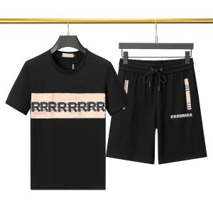 Tute da uomo di nuova marca Felpe di lusso Jogger Tuta sportiva abbigliamento da strada Pantaloni corti estate casual traspirante lettera T-shirt Pullover Set sportivi