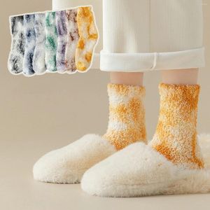 Women Socks Thermal Slipper Ankle Girls Short Winter Plush Bed Fleece Sock Boots Fluffy Soft Warm Lounge