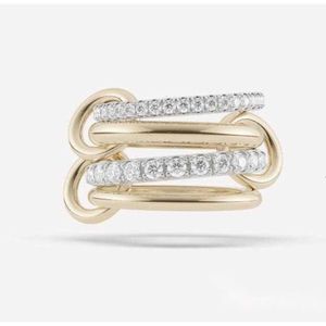 Halley Gemini Spinelli Anelli Kilcollin Designer di marca dal design di nicchia Nuovo anello di alta gioielleria di lusso in oro e argento sterling con collegamento Hydra