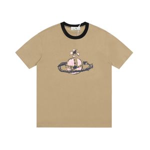 P57 Designer Men's Spray West Wood Tshirt Marka odzieży Mężczyźni Kobiety Letni koszulka z literami bawełniane litery koszulki wysokiej jakości wysokiej jakości koszulki