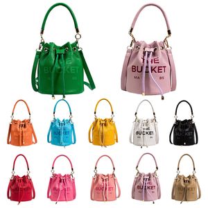 Sznurowanie torba designerska Tote Bucket Marc Pochette skórzana torebka torebki na ramię damskie luksurowe torebki
