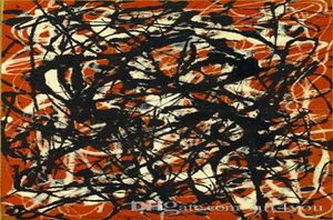 Jackson Pollock Form Handpainted HD Print Graffiti Art Oil Målning Hele Decor Wall Art On High Quality Canvas Multi Size 6120907