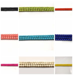 8mm Turquoise Loose Beads For Jewelry DIY 11 Various Colors Pack of 250pcs5036595