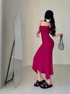 Casual Kleider Sexy Slim Elastic Wrap Hüfte Fischschwanz Kleid Bottom Lange Mode Frauen Trompete Meerjungfrau Robe Süße M142