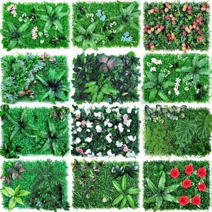 Decorative Flowers Artificial Plants Wall Panel Outdoor Lawns Carpet Decor Home Wedding Backdrop Party Grass Flower For Decoration