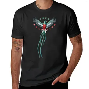 Polos masculinos Free Palestina Bird Of Freedom Solidarity Design com cores da bandeira palestina camiseta
