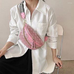 Waist Bags Luxury Bag Fashion Straw Women Ladies Shoulder Crossbody Chest Pack 2024 Summer Fanny Designer Female Belt