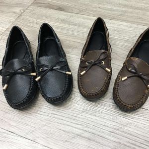 Designer marrom flores velhas mulheres xadrez verifica barco sapatos de luxo marca plana mulheres senhoras vestido sapatos fivela de metal couro senhoras preguiçoso mocassins muller plus size 35-42