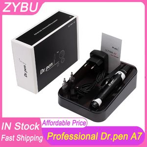 Elektrik Dr. Pen Ultima A7 2pcs 12 Pin İğneler Profesyonel Derma Pen Nano Dövme Makinesi Mezoterapi Cilt Bakım Aracı Spa Mts DeRampen Micro Needling Roller