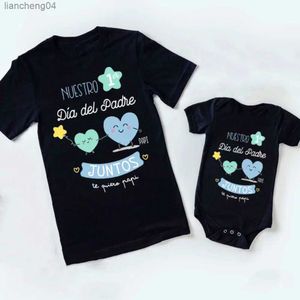 Aile Eşleşen Kıyafetler İlk Babalarımız Günü Aile Eşleşen Kıyafetler Daddy T-Shirt +Bebek Romper Babalar Günü Aile Giysileri Babalar Günü En İyi Hediyeler
